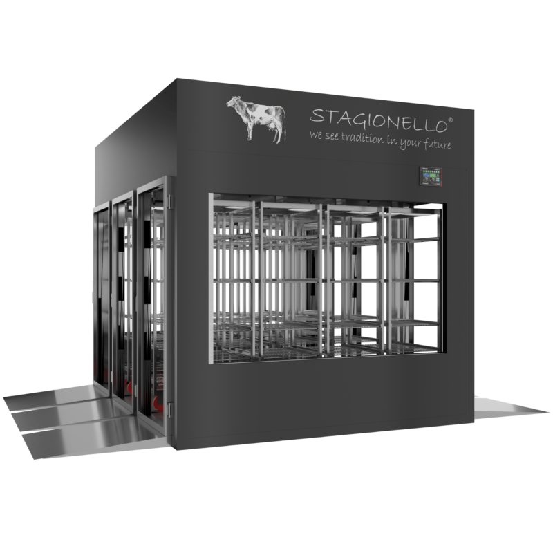 Stagionello® Meat Curing Device 1800 Kg Tunnel 4 vetri