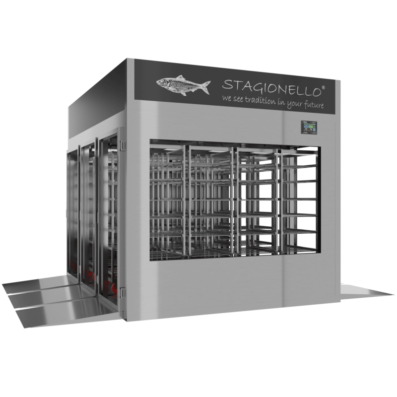 Stagionello® Fish Curing Device 1800 Kg Tunnel porta a vetro - immagine 2